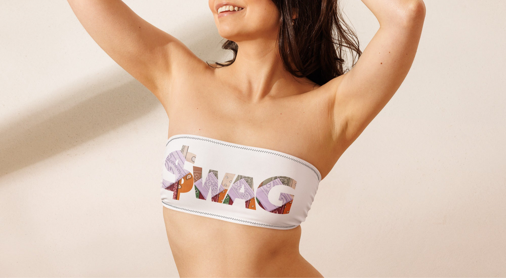 $waG Recycled bandeau bikini top