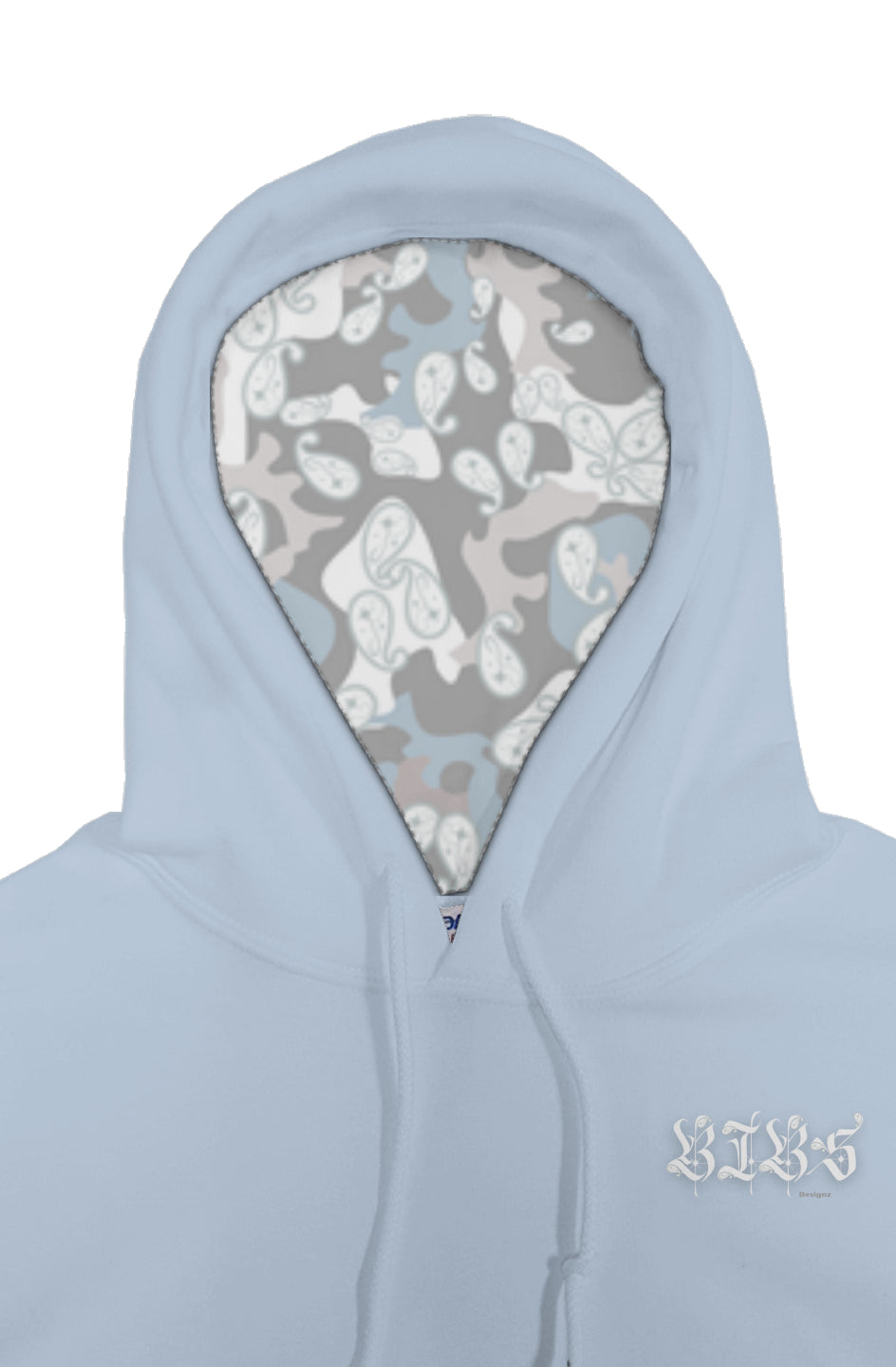 BIBS Winter Camo & Paisley combined design pullover hoody