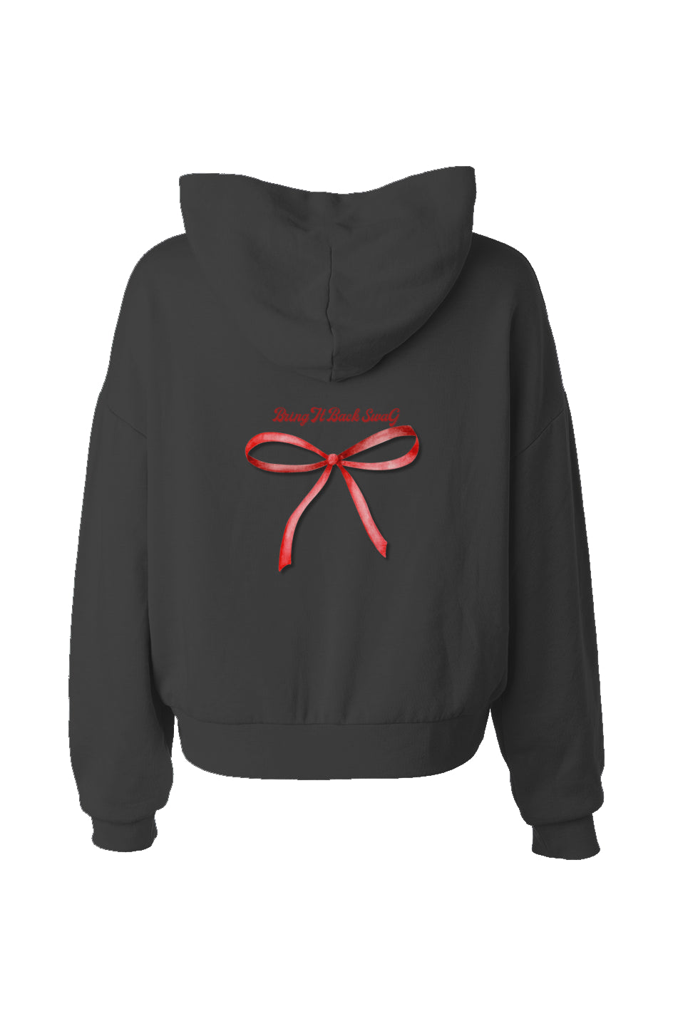 B and Bow Bring it Back SwaG Red Valentines theme hip height hoodie