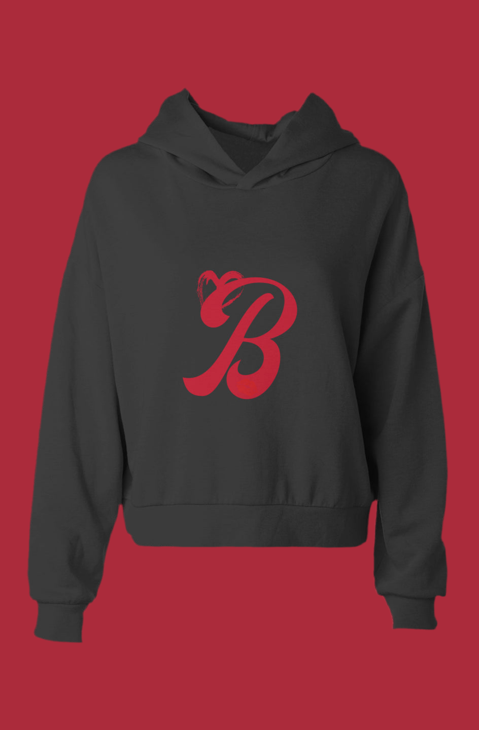 B and Bow Bring it Back SwaG Red Valentines theme hip height hoodie