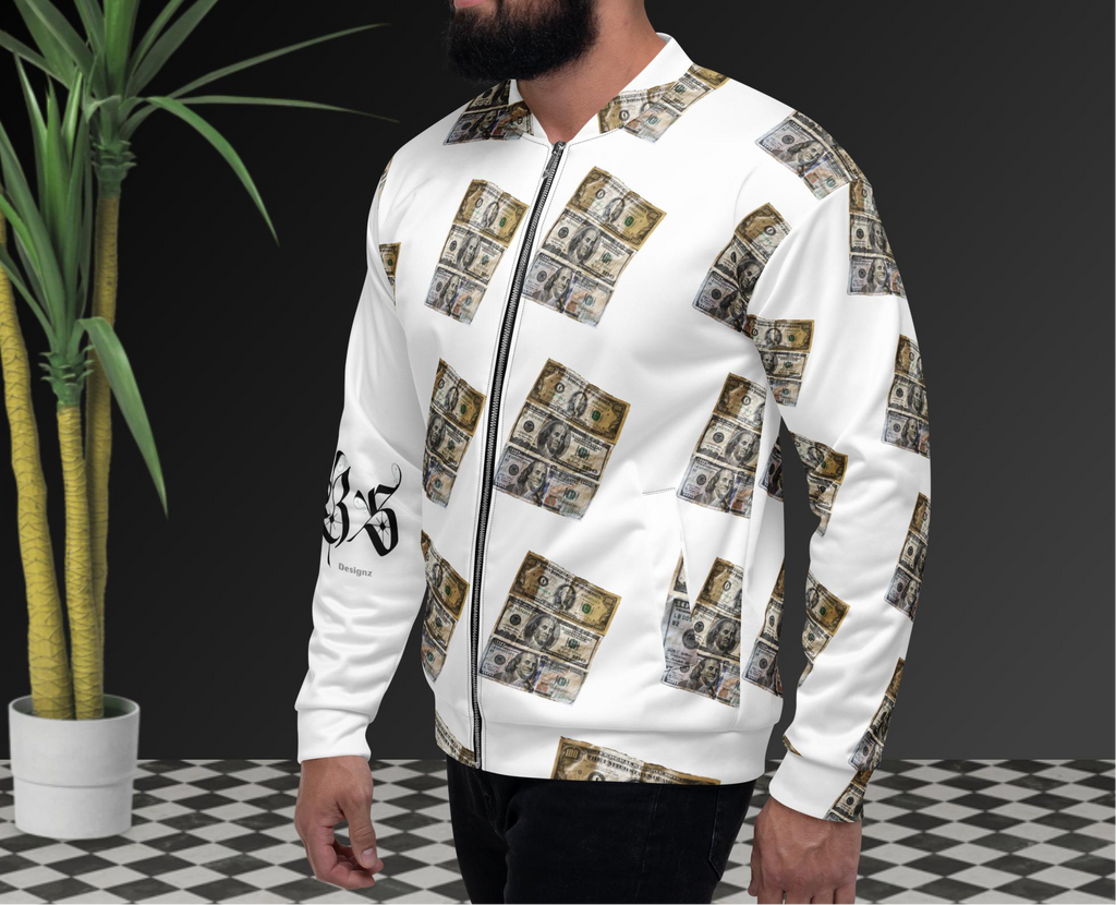 Zip Up Benjamins On You Unisex Bomber Jacket