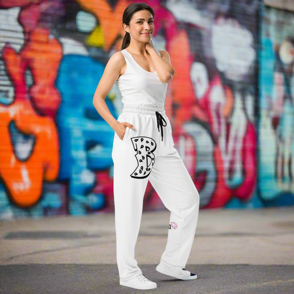 Big Bold Paisley B with Street Style Bring It Back SwaG Wide-leg joggers