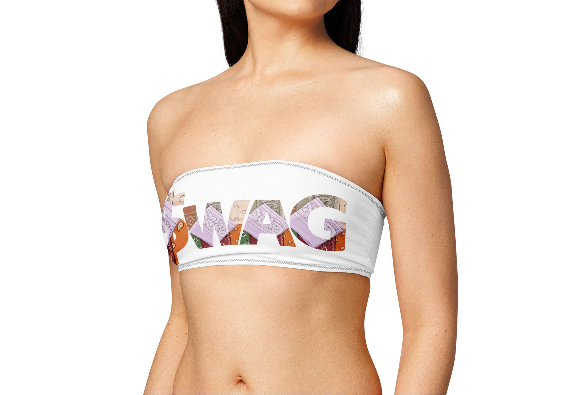 $waG Recycled bandeau bikini top