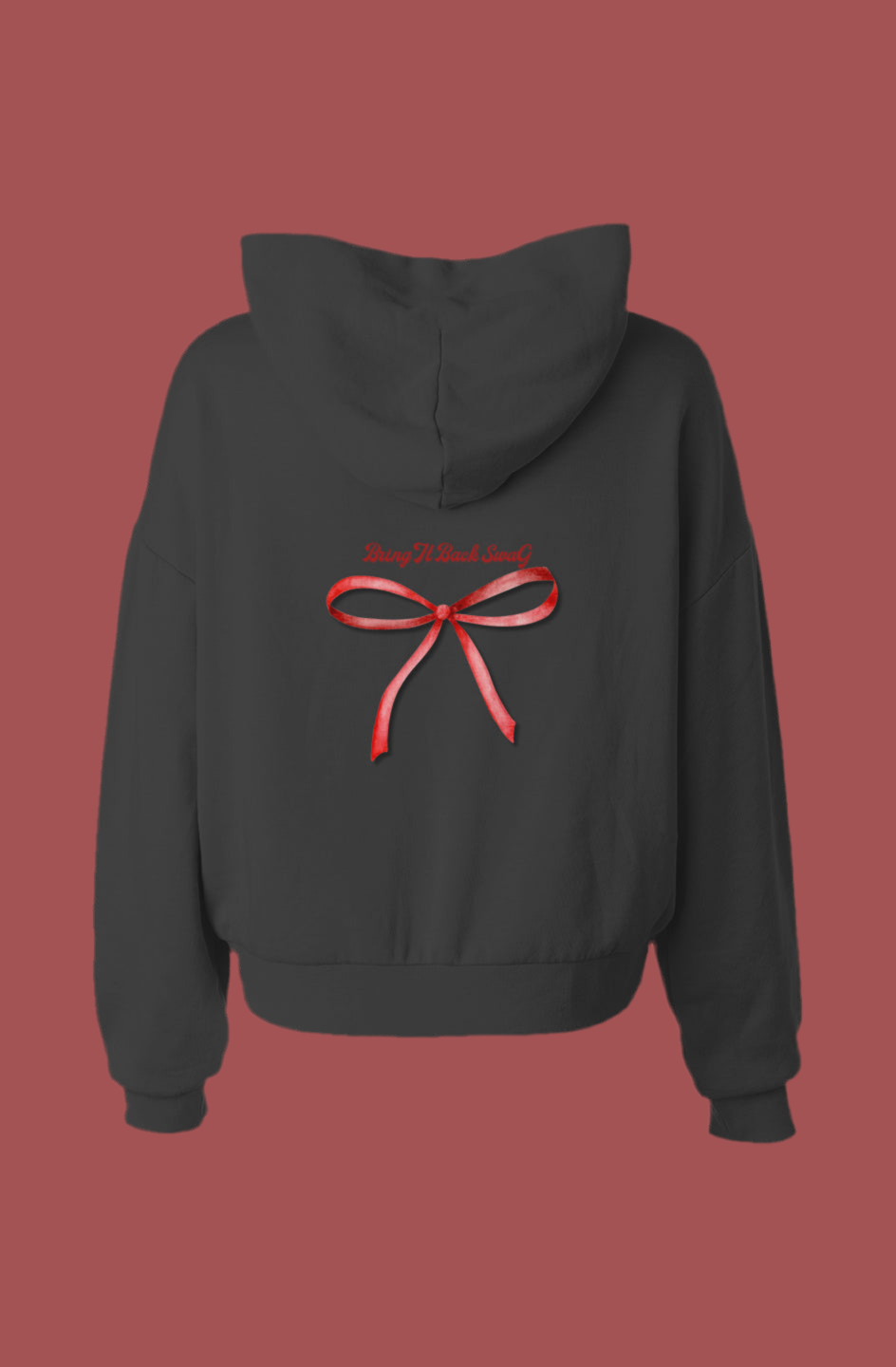 B and Bow Bring it Back SwaG Red Valentines theme hip height hoodie