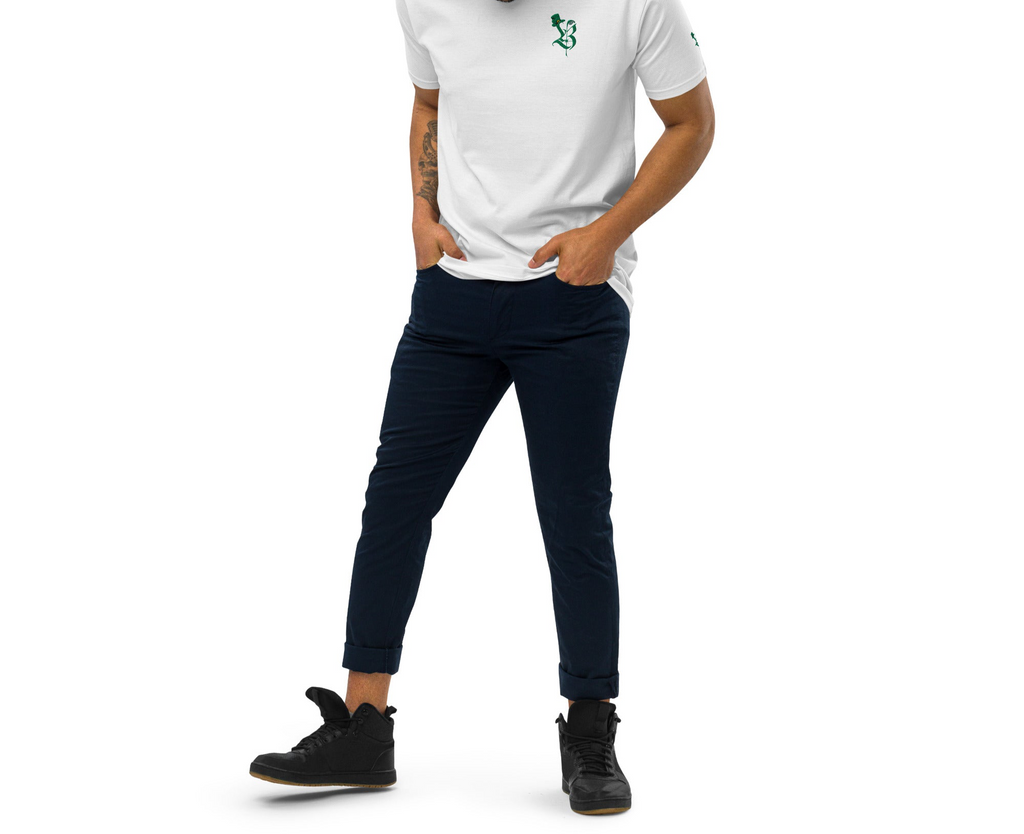 Neon Green Custom Paisley Clover premium heavyweight tee