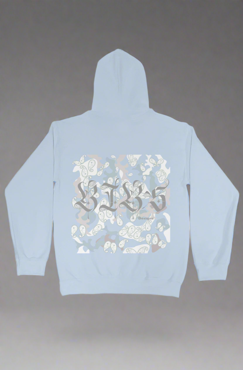 BIBS Winter Camo & Paisley combined design pullover hoody