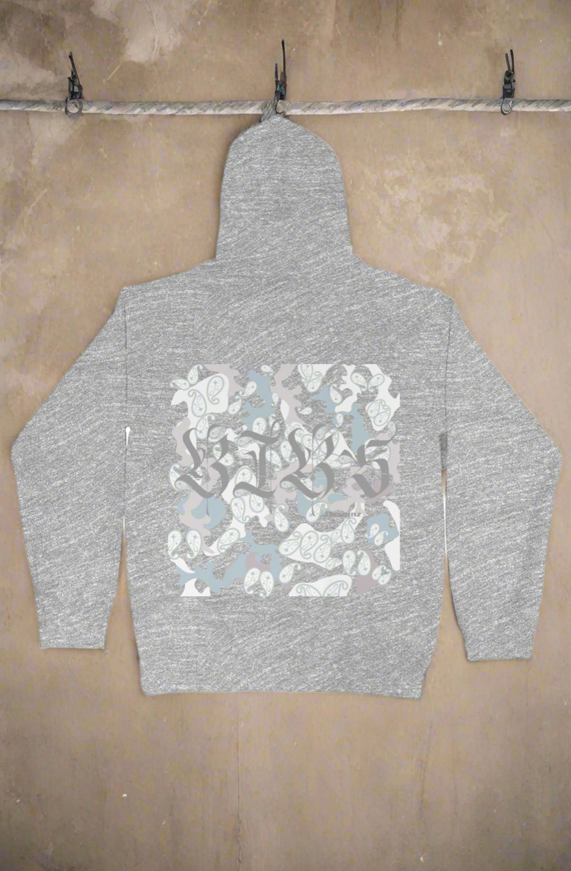 BIBS Winter Camo & Paisley combined design pullover hoody