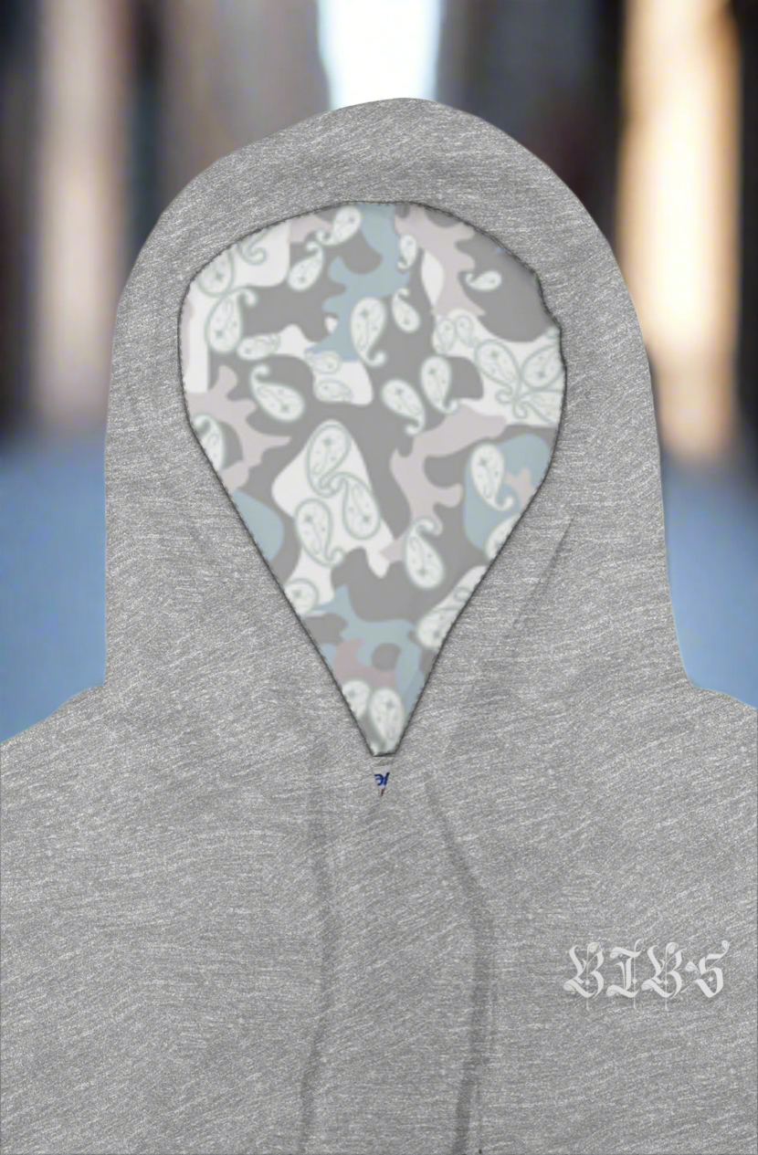 BIBS Winter Camo & Paisley combined design pullover hoody
