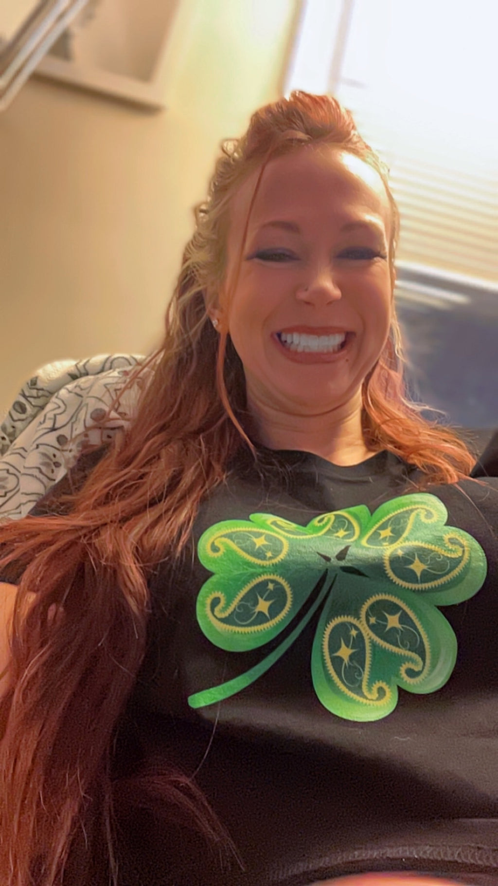 BIBS Custom Design Paisley 4 Leaf Clover Women’s crop top