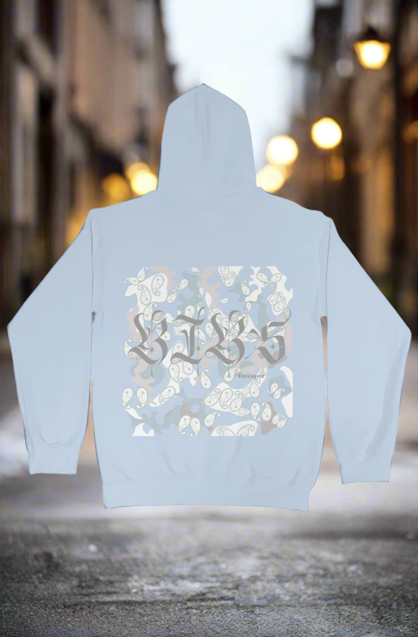 BIBS Winter Camo & Paisley combined design pullover hoody