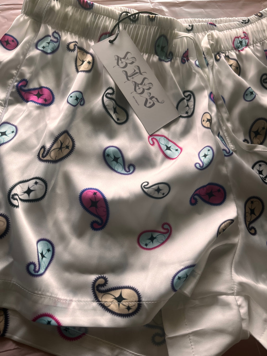 Custom Paisley Design Women’s pajama shorts
