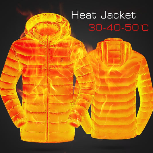Below Zero Heated Hero Fleece Puffer Smart Thermostat Detachable Hooded Heat Waterproof Mens Coat