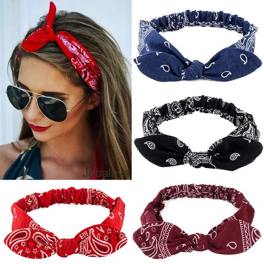 Suede Soft To Set It Off! Paisley Print Headbands, Cute Cross Knot Tie Up!!